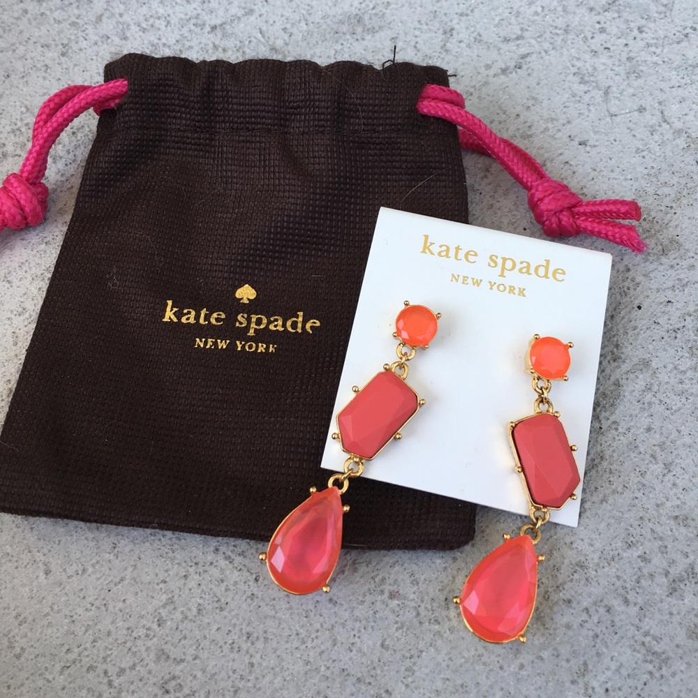 Kate Spade Coral Drop Earrings
